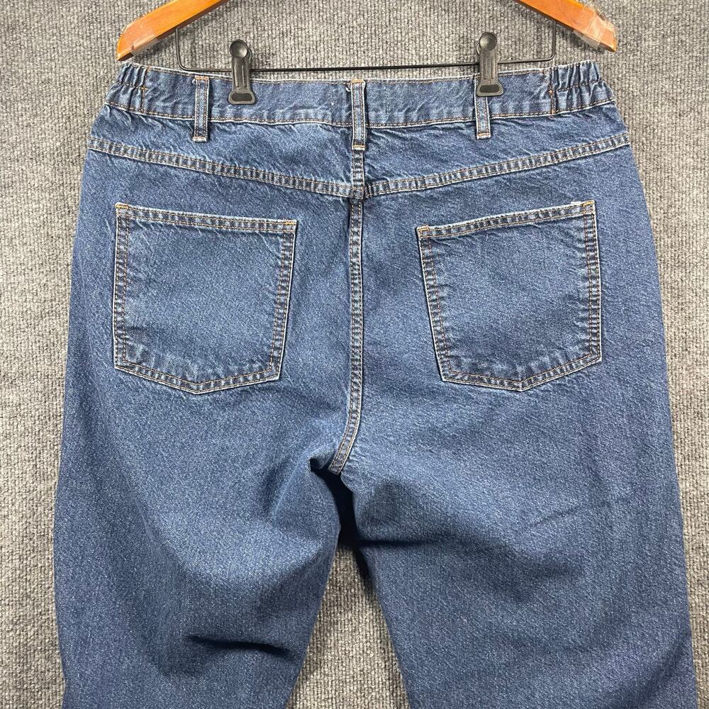 VTG Duke Jeans Men's 34X28 Blue Denim Stretch Waistband Straight Leg - Picture 6 of 10
